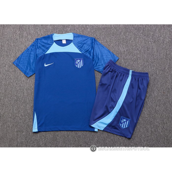 Chandal del Atletico Madrid Manga Corta 2022-2023 Azul - Pantalon Corto